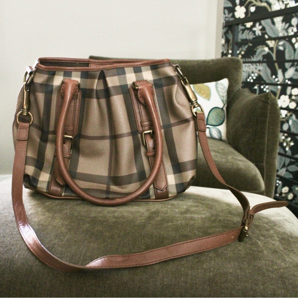Burberry Two-Way Checked Tote